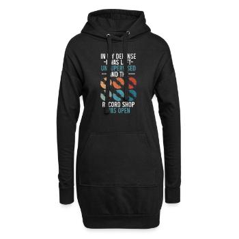 Vinyl Schallplatte Sammler DJ Geschenk - Hoodie-Kleid - Schwarz - Vorne