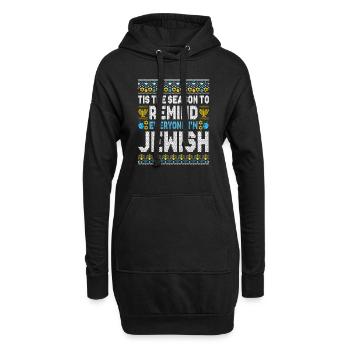 Chanukka Lustiger Spruch Geschenk - Hoodie-Kleid - Schwarz - Vorne