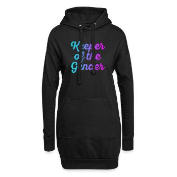 Hüter des Geschlechts - Hoodie-Kleid - Schwarz - Vorne