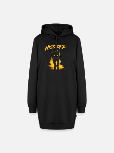 Fauch weg - Hoodie-Kleid - Schwarz