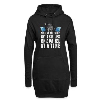 Solarpanel-Installateur Techniker Männer Erneuerbar - Hoodie-Kleid - Schwarz - Vorne