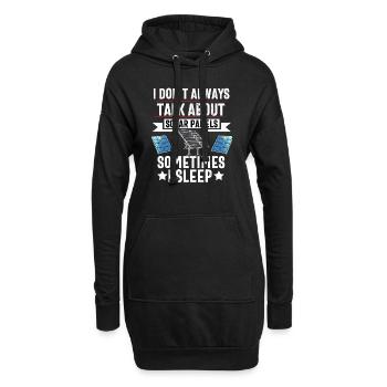 Solarpanel-Installateur Techniker Männer Erneuerbar - Hoodie-Kleid - Schwarz - Vorne
