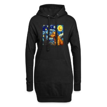 Deutscher Schäferhund Lustiger Hund Beliebtes - Hoodie-Kleid - Schwarz - Vorne