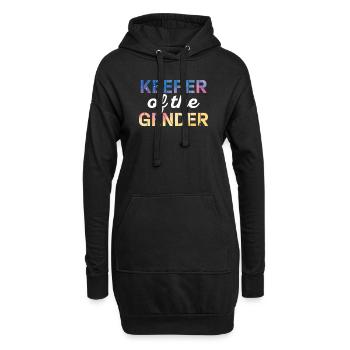 Hüter des Geschlechts - Hoodie-Kleid - Schwarz - Vorne