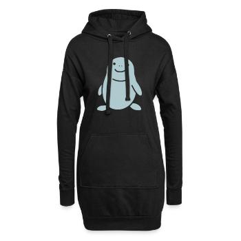 Drôle bébé minimaliste simple petit lamantin - Sweat-shirt à capuche long Femme - noir - Devant
