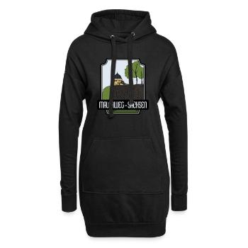 Malerweg - Saxe - Sweat-shirt à capuche long Femme - noir - Devant