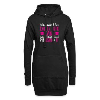 PhD Graduate Doktorgrad Ph.D. Promotion - Hoodie-Kleid - Schwarz - Vorne