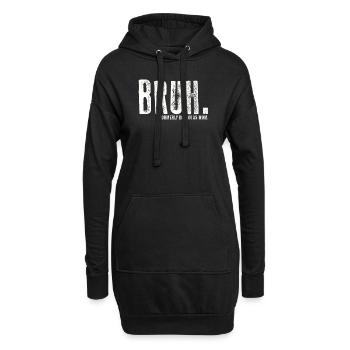 Bruh, früher bekannt als Mama - Hoodie-Kleid - Schwarz - Vorne