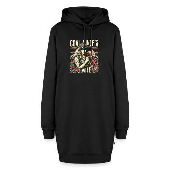 Kohle Bergarbeiter Ehefrau Geschenk - Hoodie-Kleid - Schwarz - Vorne