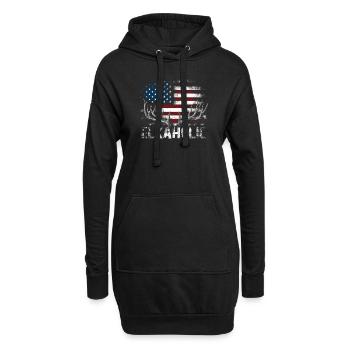 Elchjagd Elkaholic Jäger - Hoodie-Kleid - Schwarz - Vorne