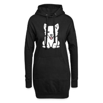 Humor little husky - Hoodie Dress - black - Front