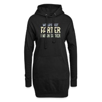 Le meilleur pète du monde, je veux dire mon père - Sweat-shirt à capuche long Femme - noir - Devant