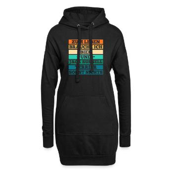 Bier Hund Jacke Russell - Hoodie-Kleid - Schwarz - Vorne