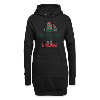 Der Nguyen Elf Pyjama für lustige Weihnachtsfeiertage - Hoodie-Kleid - Schwarz - Vorne