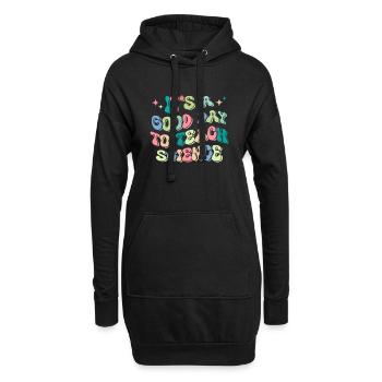 C’est une bonne journée d’enseigner le professeur de sciences - Sweat-shirt à capuche long Femme - noir - Devant