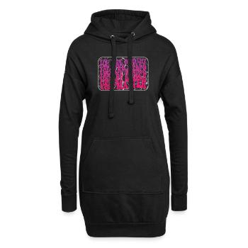 Depression und bipolares Bewusstsein: - Hoodie-Kleid - Schwarz - Vorne