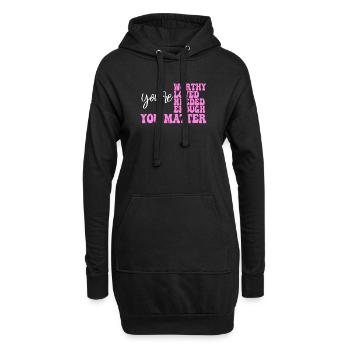 Depression und bipolares Bewusstsein: - Hoodie-Kleid - Schwarz - Vorne