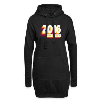 Novembre 2016 7 Ans Mari Femme Anniversaire - Sweat-shirt à capuche long Femme - noir - Devant