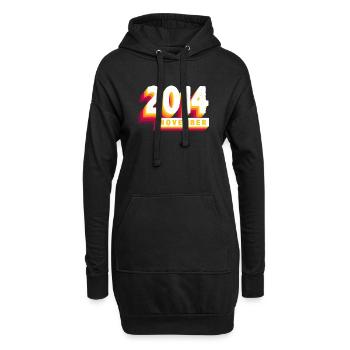 Novembre 2014 9 Ans Mari Femme Anniversaire - Sweat-shirt à capuche long Femme - noir - Devant