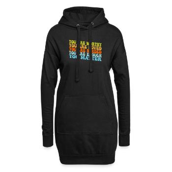 Depression und bipolares Bewusstsein: - Hoodie-Kleid - Schwarz - Vorne
