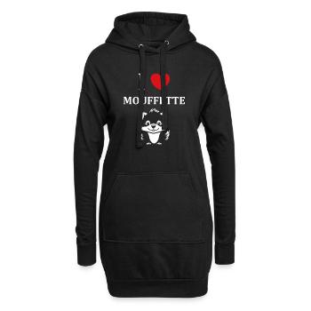 Humour Mouffette - Sweat-shirt à capuche long Femme - noir - Devant