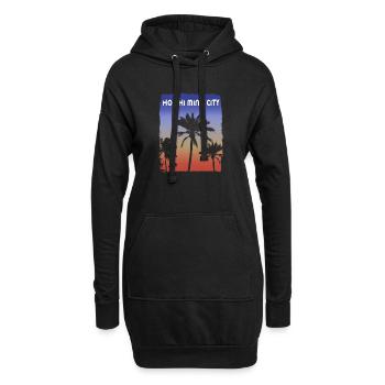 Ho-Minh-Stadt Vietnam Sonnenuntergang Urlaubssouvenir - Hoodie-Kleid - Schwarz - Vorne