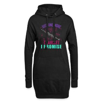 Klarinettenspieler für Mädchen Frauen Tochter Lustig - Hoodie-Kleid - Schwarz - Vorne
