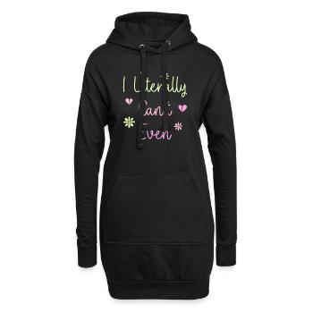 Je ne peux même pas m’en soucier - Sweat-shirt à capuche long Femme - noir - Devant