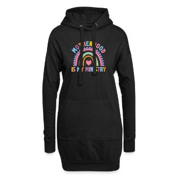 La maternité est mon ministère - Sweat-shirt à capuche long Femme - noir - Devant