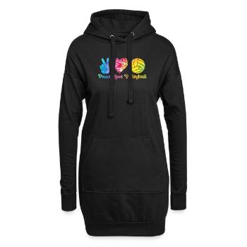 Tie Dye Volleyball Volleyballliebhaber - Hoodie-Kleid - Schwarz - Vorne