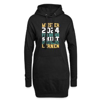 Meister 2024 Geschenk Meisterbrief - Hoodie-Kleid - Schwarz - Vorne