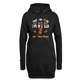 Cellospieler Cellist Musiker Cello - Hoodie-Kleid - Schwarz - Vorne