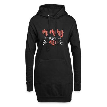 Je suis allée de maman en maman pour être géniale - Sweat-shirt à capuche long Femme - noir - Devant