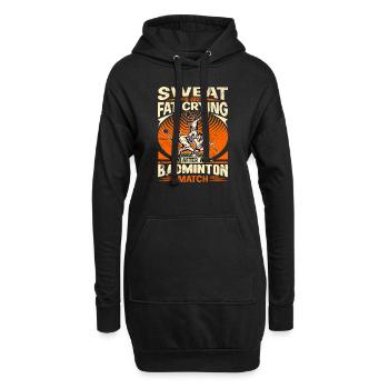 DICTON DE BADMINTON - La sueur ne fait que pleurer de la graisse - Sweat-shirt à capuche long Femme - noir - Devant