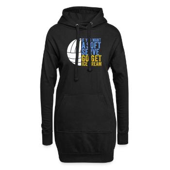 Si vous voulez une portion molle, procurez-vous de la crème glacée - Sweat-shirt à capuche long Femme - noir - Devant