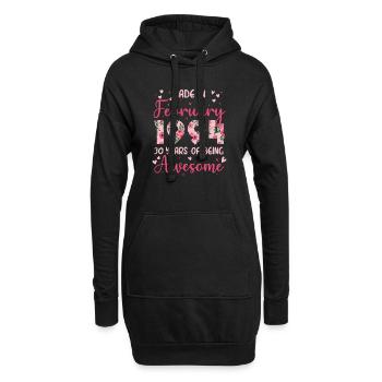 Februar 1994 Geschenk zum 30-jährigen Jubiläum für Ehefrau - Hoodie-Kleid - Schwarz - Vorne