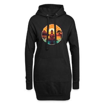 Buddhismus Yoga Buddhist Zen Meditation Buddha - Hoodie-Kleid - Schwarz - Vorne