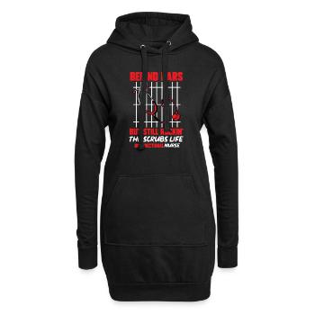 Pénitencier d’infirmières - Sweat-shirt à capuche long Femme - noir - Devant