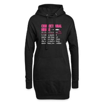 Pénitencier d’infirmières - Sweat-shirt à capuche long Femme - noir - Devant