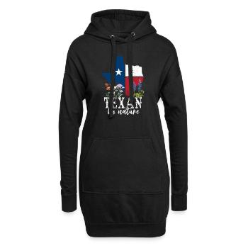Champs de fleurs sauvages Fleurs sauvages Bluebonnet - Sweat-shirt à capuche long Femme - noir - Devant