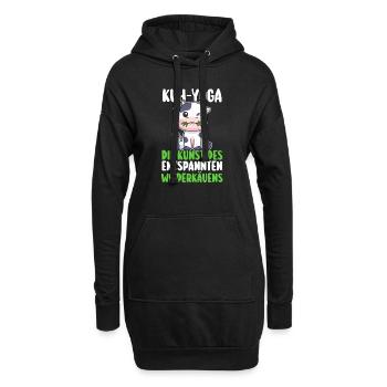 Kuh Bauer Bauernhof Kuhbauer Kühe - Hoodie-Kleid - Schwarz - Vorne