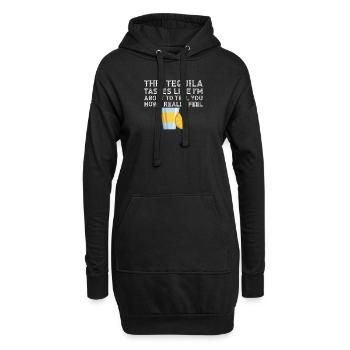 This Tequila Tastes Like I Really Always Drink - Hoodie Dress - black - Front