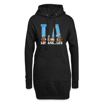 Los Angeles California LA - Hoodie-Kleid - Schwarz - Vorne