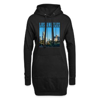 Los Angeles California LA - Hoodie-Kleid - Schwarz - Vorne
