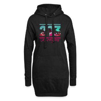 Los Angeles California LA - Hoodie-Kleid - Schwarz - Vorne