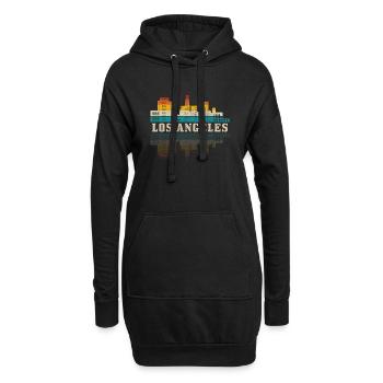 Los Angeles California LA - Hoodie-Kleid - Schwarz - Vorne