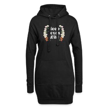 Champs de fleurs sauvages Fleurs sauvages Bluebonnet - Sweat-shirt à capuche long Femme - noir - Devant