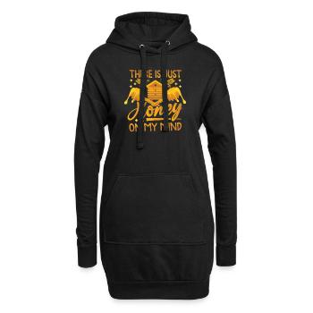 Juste du miel dans mon - Amoureux des abeilles - Sweat-shirt à capuche long Femme - noir - Devant
