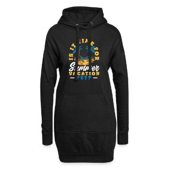 Is it Time Yet? Holiday Enthusiast - Hoodie-Kleid - Schwarz - Vorne