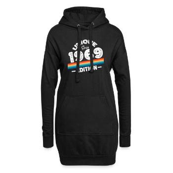 Unique depuis 1969 Edition Anniversaire Millésime 1969 - Sweat-shirt à capuche long Femme - noir - Devant